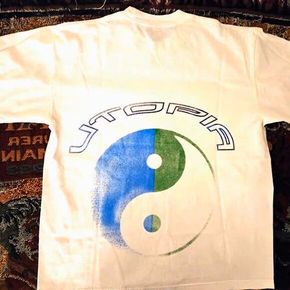 POLITE WORLDWIDE Designer Hand-painted Tee Shirt SIZE L NEW RARE - Picture 4 of 5